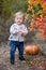 Cute little kid baby girl having enjoying country side Outdoor