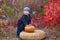 Cute little kid baby girl having enjoying country side Outdoor