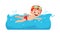 cute little kid boy swim under water on summer holiday