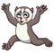 Cute little loris cartoon running