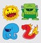 Cute little monsters sticker v5