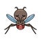 Cute little mosquito cartoon design