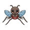 Cute little mosquito cartoon design