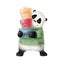 cute little panda with gift boxes, hand drawn watercolor illustration
