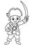 Cute little pirate Coloring page