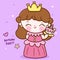 Cute little princess cartoon fairy unicorn birthday cake party kawaii dessert bakery