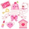 Cute little princess sticker collection