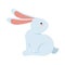 Cute little rabbit easter animal seated character