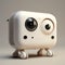 Cute Little Robot With Big Eyes: 3d Model Of Pinhole Camera Style