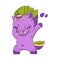 Cute little rock devil purple unicorn