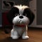 Cute little Shih Tzu dog - 3D Illustration