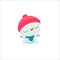 Cute little snowman cartoon sweet nordic character