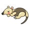 Cute little tamandua cartoon running