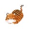 cute little tiger watercolor international tiger day vector illustration isolated on white background.