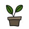 cute little tree plant with potted plant