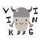 Cute little viking for kids. Scandinavian style.