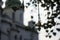 A cute little windbell hanging from a branch. Bells on the branches of the tree in the courtyard of St. Sophia Christian Church