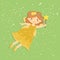 Cute Little Yellow Fairy Vector