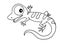 Cute lizard illustration cartoon drawing drawing illustration white background