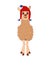 Cute llama with ethnic hat clip art. Warm llama