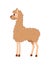 Cute llama profile looking straight. Llama profile clip art