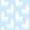 Cute llama seamless pattern background