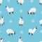 Cute llama seamless pattern. Vector background with alpaca