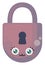 Cute lock, illustration, vector