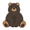 Cute Lonely teddy Bear sitting cartoon