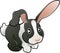 Cute lovable rabbit vector ill