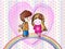 Cute Love Cartoon Wallpaper