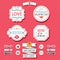 Cute Love and Valentine\'s Day retro stickers and labels set