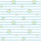 Cute lovely rainbow stars on white and blue stripes seamless pattern illustration