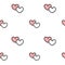 Cute lovely romantic black white and pink hearts seamless pattern background illustration