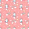 Cute lovely seamless vector pattern background illustration with genie unicorn, rainbow and comet