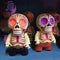 Cute Luchador Style Mexican Skeleton Figurines