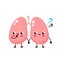 Cute lungs with question mark