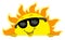 Cute lurking Sun with sunglasses