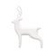Cute luxury white horned north deer frozen winter statuette symbol of freedom and power vector