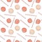 Cute macaroon seamless pattern. Hand draw overlapping backdrop