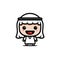 Cute male cartoon character wearing arabian costume