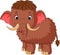 Cute mammoth cartoon