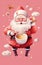 cute man holiday home claus male christmas joyful santa mug merry. Generative AI.