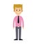 Cute man necktie pink shirt attractive