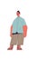 Cute man posing in camera smiling guy in casual trendy clothes male cartoon character standing pose