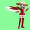 Cute manga angel in festive clothing. With Clippin