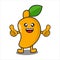 cute mango mascot thumbs up
