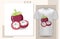 Cute mangosteen design with flat style