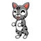 Cute manx cat cartoon standing