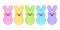 Cute marshmallow bunnies set